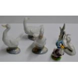 4 VARIOUS NAO GOOSE ORNAMENTS