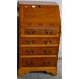 4 DRAWER YEW WOOD BUREAU