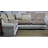 MODERN CORNER FABRIC SUITE WITH LOOSE CUSHIONS ETC