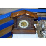 OAK CASED STRIKING MANTLE CLOCK