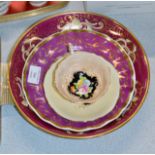 PARAGON CUP & SAUCER & 2 HAND PAINTED DISHES