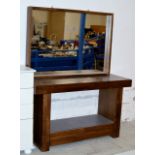 A MODERN CONSOLE TABLE WITH MIRROR