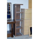 A MODERN CORNER SHELF UNIT