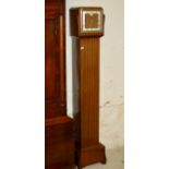 ART DECO STYLE MAHOGANY CASED CHIMING GRANDDAUGHTER CLOCK