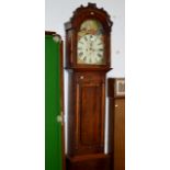 VICTORIAN MAHOGANY CASED GRANDFATHER CLOCK BY J. WELSH, MOTHERWELL