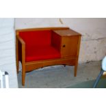 TEAK TELEPHONE SEAT