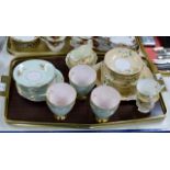 TRAY CONTAINING 2 PART TEA SETS, PARAGON & 1 OTHER