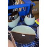 3 VARIOUS PIECES OF DECORATIVE LUSTRE POTTERY WARE