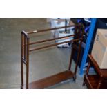 MAHOGANY ART DECO STYLE TOWEL RAIL