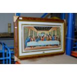 FRAMED LAST SUPPER DISPLAY IN RELIEF