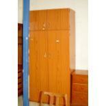 TEAK EFFECT DOUBLE DOOR WARDROBE