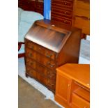 REPRODUCTION MAHOGANY WRITING BUREAU OVER 4 DRAWERS