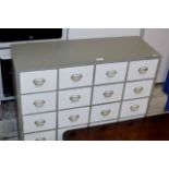 18 DRAWER WOODEN INDEX CABINET