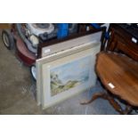 A QUANTITY OF FRAMED PICTURES, WATERCOLOURS ETC