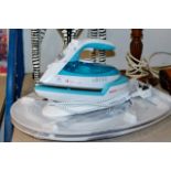 A TEFAL STEAM IRON & TOILET SEAT (AS NEW)