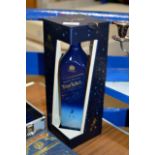 A BOTTLE OF JOHNNIE WALKER BLUE LABEL BLENDED SCOTCH WHISKY WITH PRESENTATION BOX