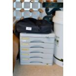 A LAPTOP CARRY BAG & SMALL FILING UNIT
