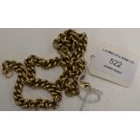 A HEAVY 9 CARAT GOLD CHAIN - APPROXIMATE WEIGHT = 79.2 GRAMS
