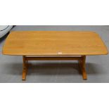 A 51" ERCOL LIGHT OAK COFFEE TABLE