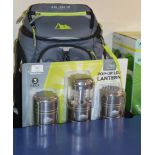 A BACK PACK & POP UP LED LANTERN SET