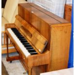 A MAHOGANY CASED UPRIGHT OVERSTRUNG PIANO BY EAVESTAFF, LONDON