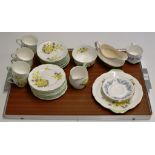 A TRAY CONTAINING QUANTITY ROYAL ALBERT TEA WARE & SMALL QUANTITY ROYAL STANDARD TEA WARE