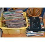 QUANTITY LP & SINGLE RECORDS IN BAG, BOX & LOOSE