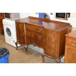 MAHOGANY SIDEBOARD ON QUEEN ANNE LEG