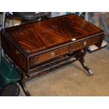 REPRODUCTION MAHOGANY DROP LEAF SOFA TABLE