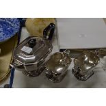 3 PIECE E.P.N.S. TEA SERVICE