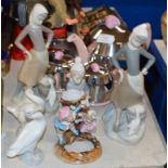 3 VARIOUS LLADRO FIGURINE ORNAMENTS, 2 LLADRO GOOSE ORNAMENTS & 1 OTHER FIGURINE