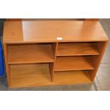 SMALL TEAK OPEN BOOKCASE