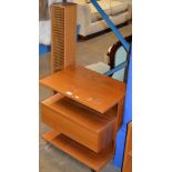 TEAK SINGLE DRAWER UNIT & CD STAND