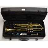 MODERN BRASS "MONTREUX STUDENT" TRUMPET WITH FITTED CARRY CASE