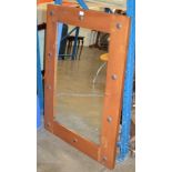 RUSTIC STYLE PINE FRAMED WALL MIRROR