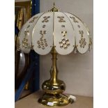 LARGE DECORATIVE BRASS FINISHED TABLE LAMP WITH SHADE