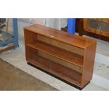 TEAK GLASS FRONTED BOOKCASE