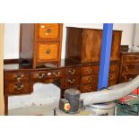 INLAID MAHOGANY DRESSING TABLE WITH MATCHING TALLBOY