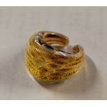 VINTAGE DECORATIVE MURANO GLASS DRESS RING