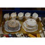 TRAY WITH VARIOUS PART TEA SETS, SHELLEY ETC