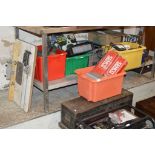 LARGE QUANTITY OF VARIOUS TOOLS OVER VARIOUS BOXES