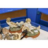 2 CAPODIMONTE FIGURINE ORNAMENTS