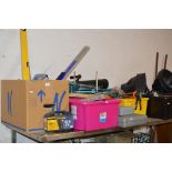 LARGE QUANTITY OF VARIOUS TOOLS OVER VARIOUS BOXES