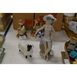 BESWICK SHEEP ORNAMENT & LLADRO FIGURINE ORNAMENT