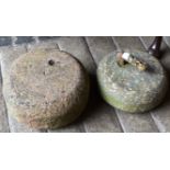 2 OLD CURLING STONES VARIOUS