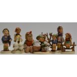 GROUP OF 8 VARIOUS GOEBEL / HUMMEL FIGURINE ORNAMENTS