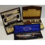 VARIOUS CASED CUTLERY SETS