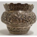 CHINESE SILVER CACHET POT IN THE MANNER OF LO WO, SHANGHAI
