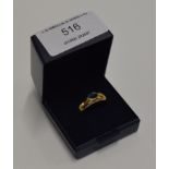 9 CARAT GOLD SINGLE STONE DRESS RING APPROX. WEIGHT = 2.3 GRAMS