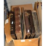 BOX CONTAINING 5 OLD PHOTOGRAPH & POSTCARD ALBUMS